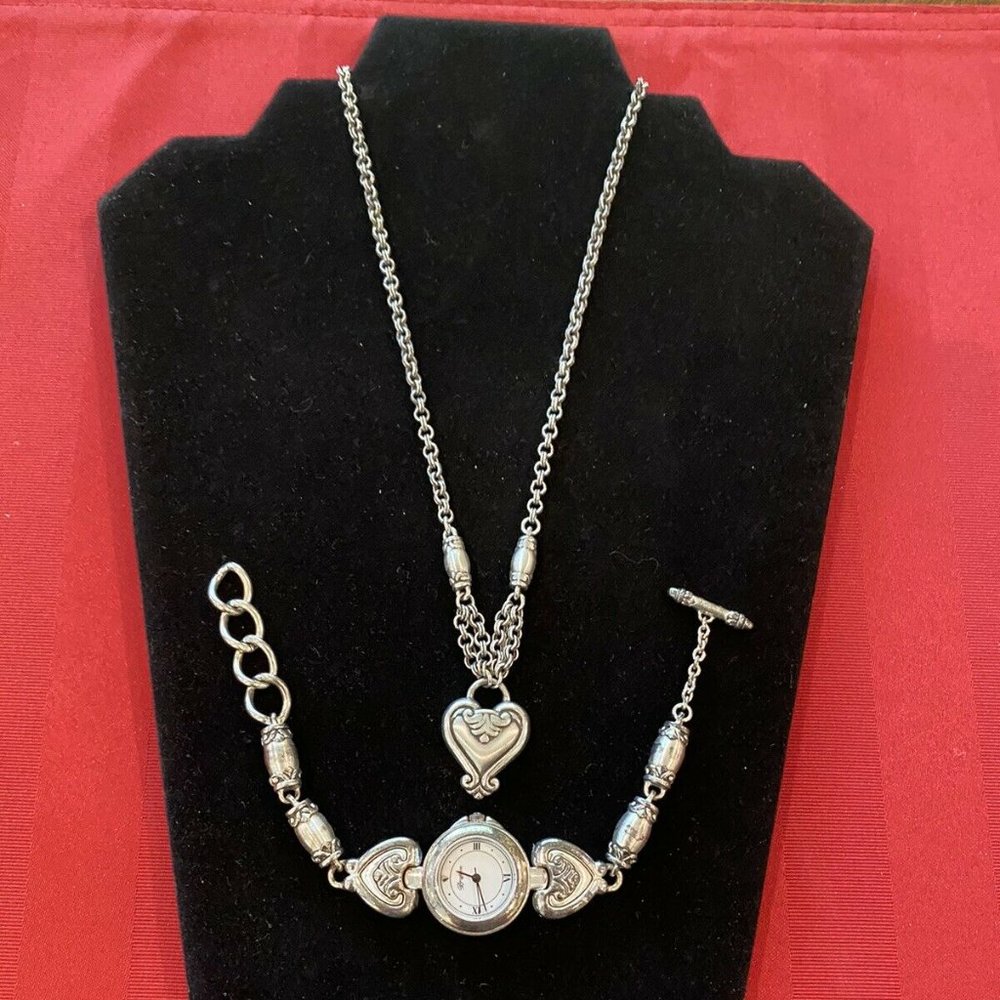 Brighton BRISTOL Silver Watch and Necklace